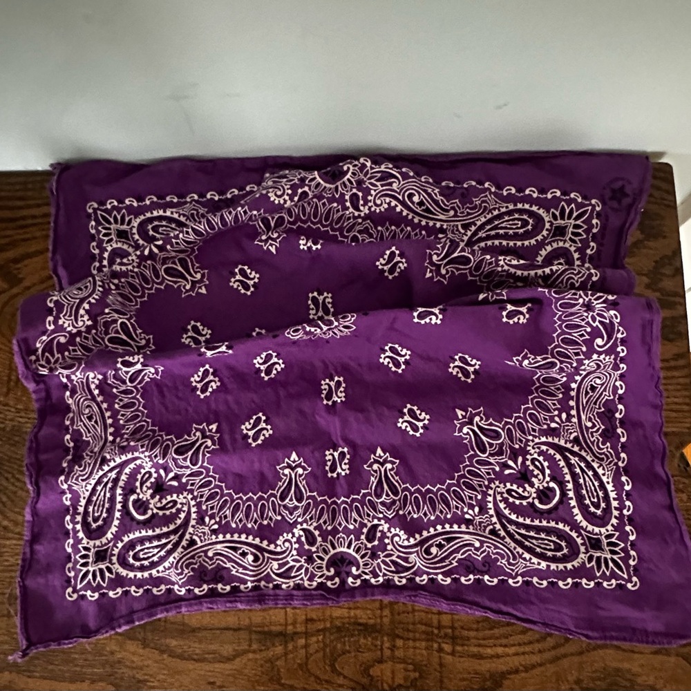 Purple Cotton Paisley Bandana
